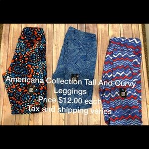 Lularoe Americana Collection Leggings